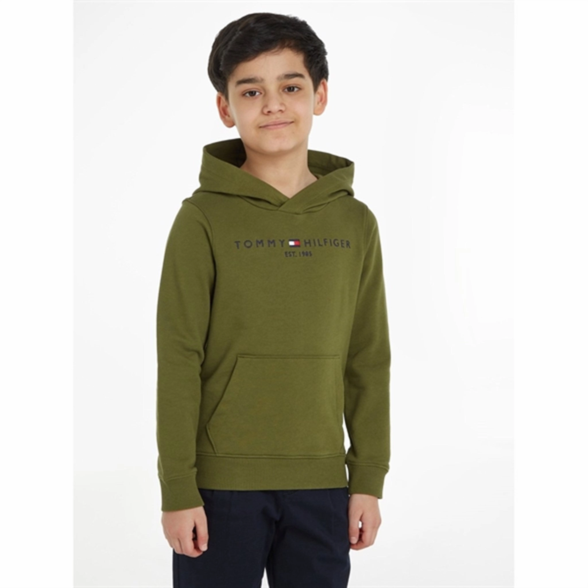 Tommy Hilfiger U Essential Hoodie Putting Green Flexible Fabric