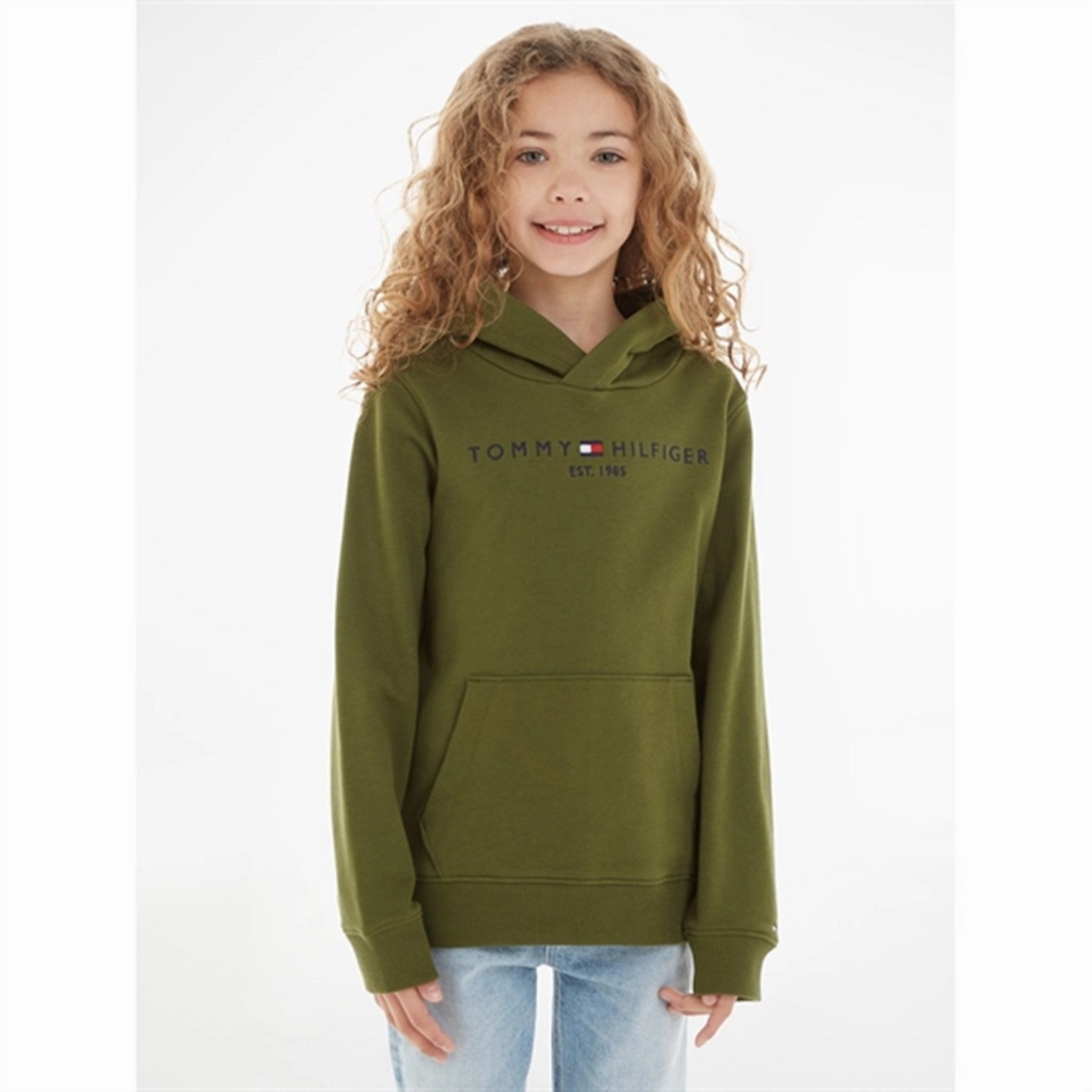 Tommy Hilfiger U Essential Hoodie Putting Green Double Welded Pockets Wrinkle Resistant