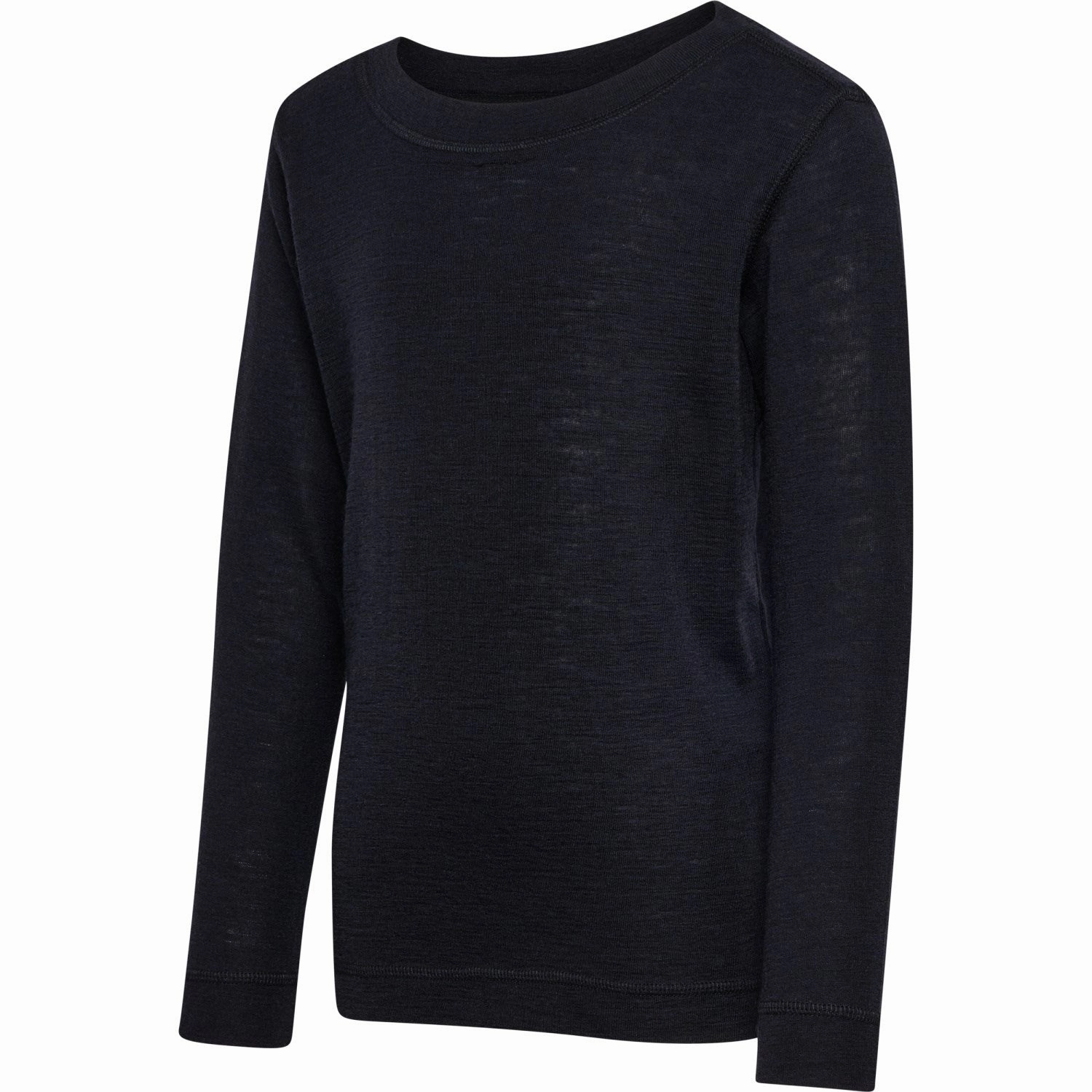 Hummel Black Jr Wool Rib T-Shirt L/S Performance Fabric