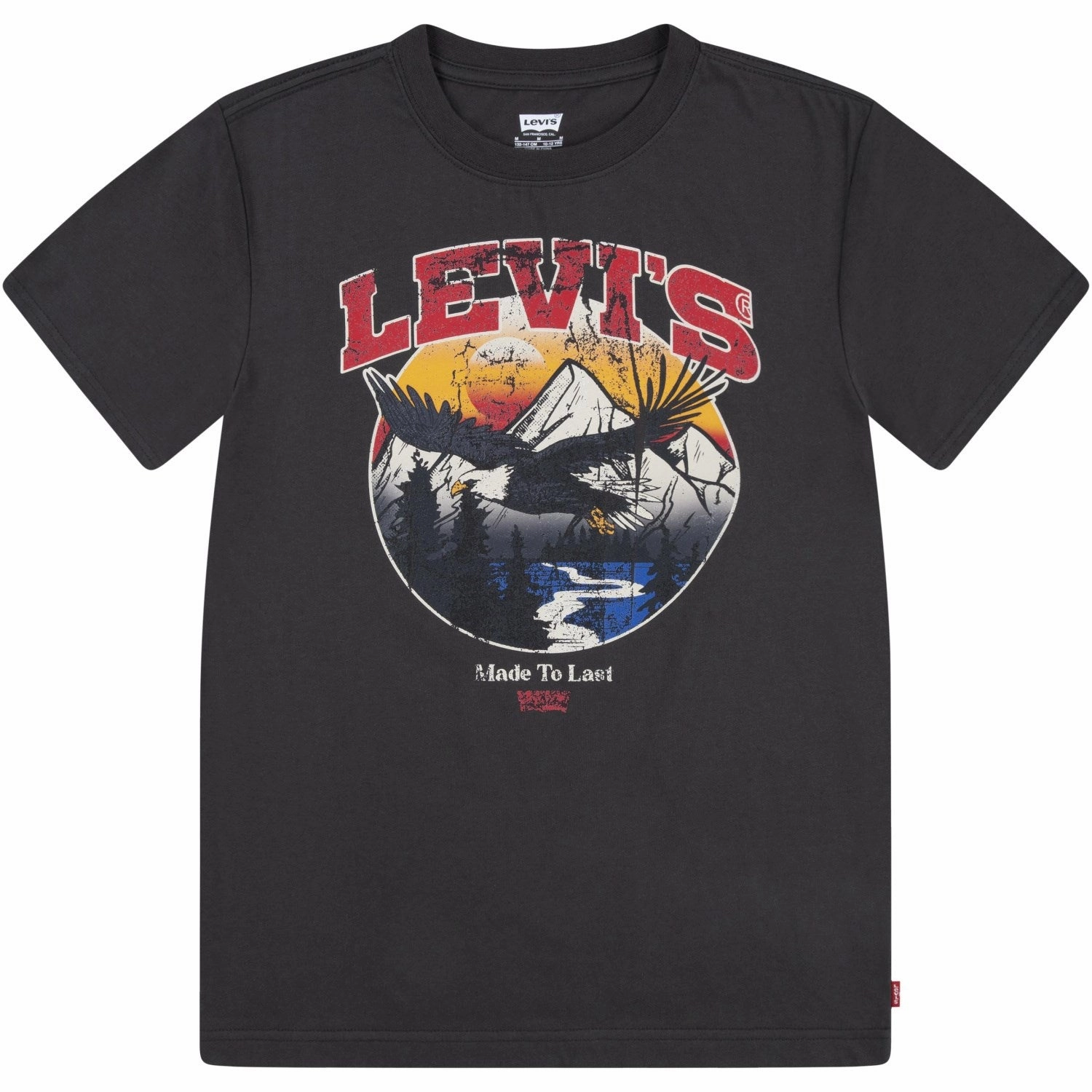Levi's BLACK Soar Like An Eagle Tee Taped Neckline Everyday Fit