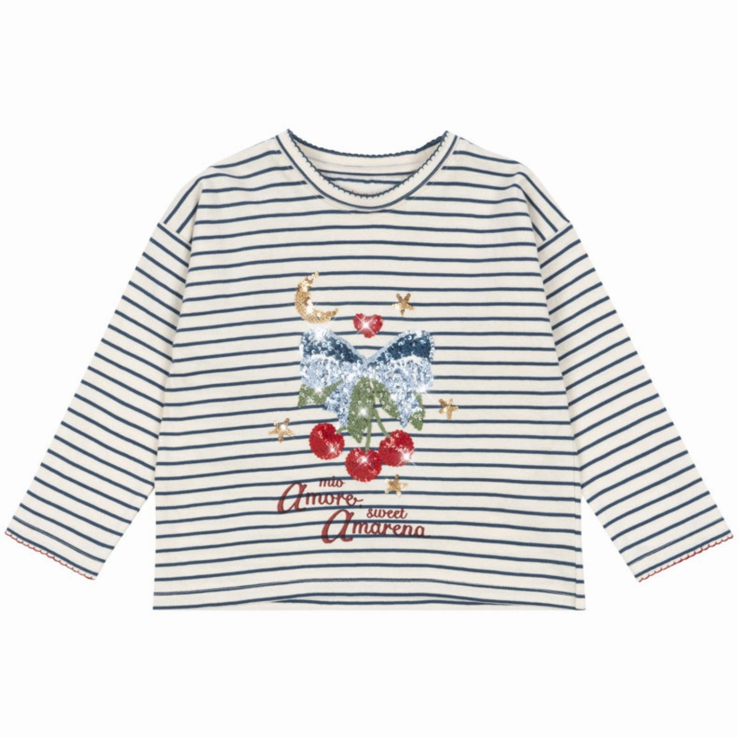 Anti Static Finish Abstract print Konges Sl?jd Amarena Lin Ls Tee GOTS