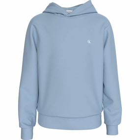 dark colors Calvin Klein Faded Denim Monogram Mini Badge Hoodie