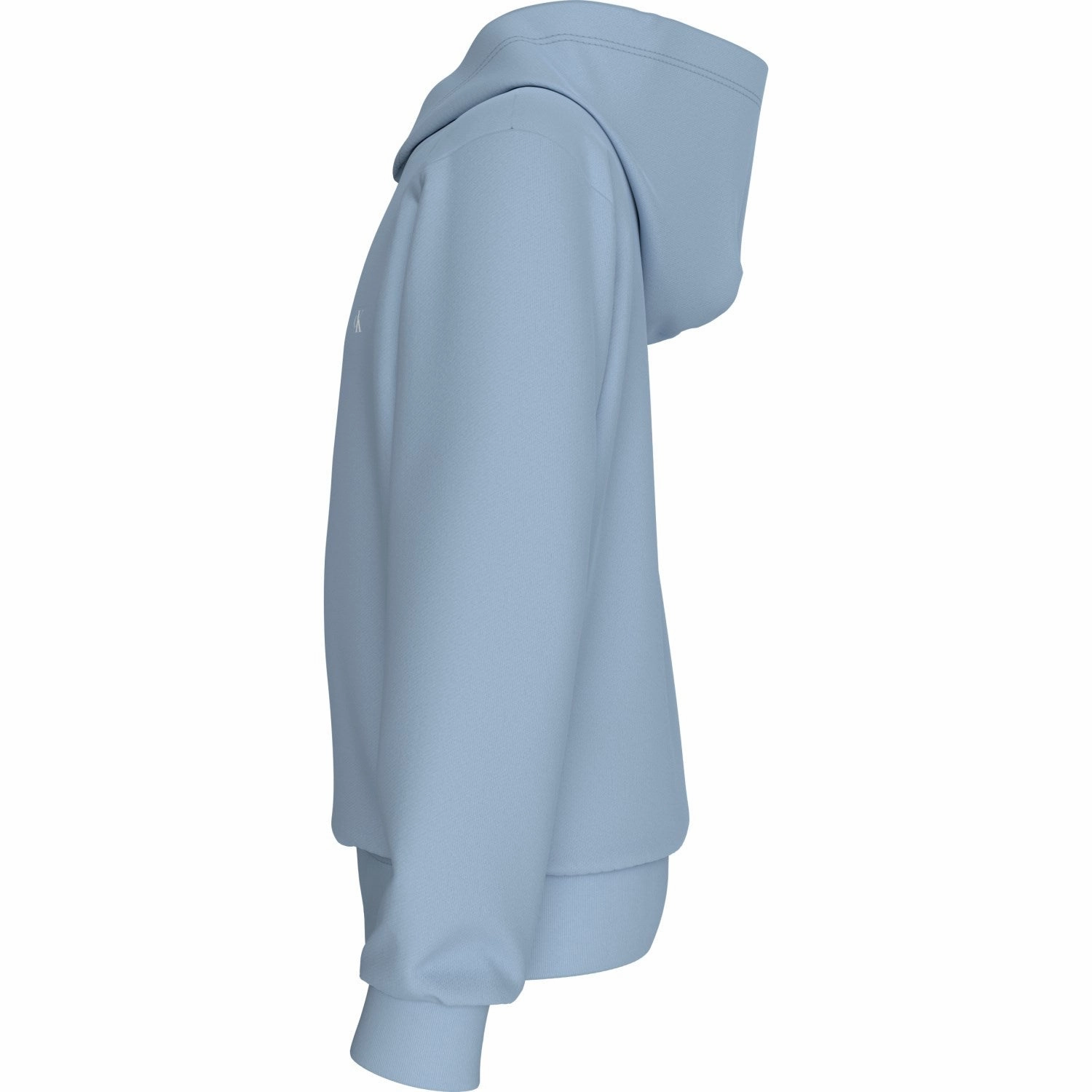 Nordic style Modern Streetwear Calvin Klein Faded Denim Monogram Mini Badge Hoodie