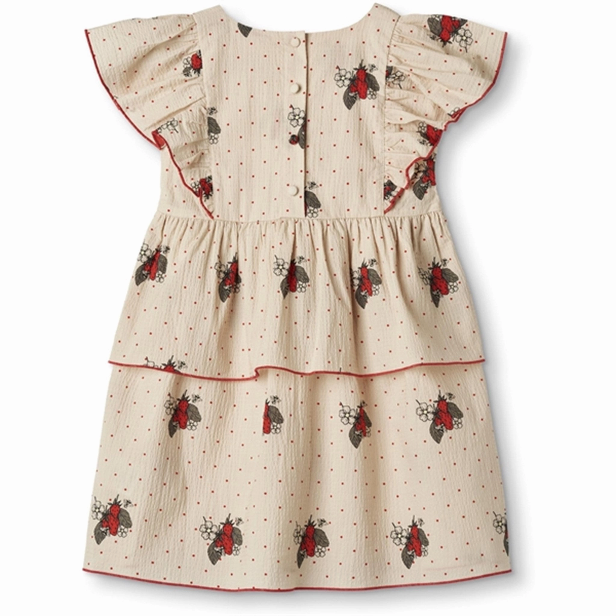 Fliink Sandshell Dot Aop Summerbuzz Dress Lunch Date Multipurpose