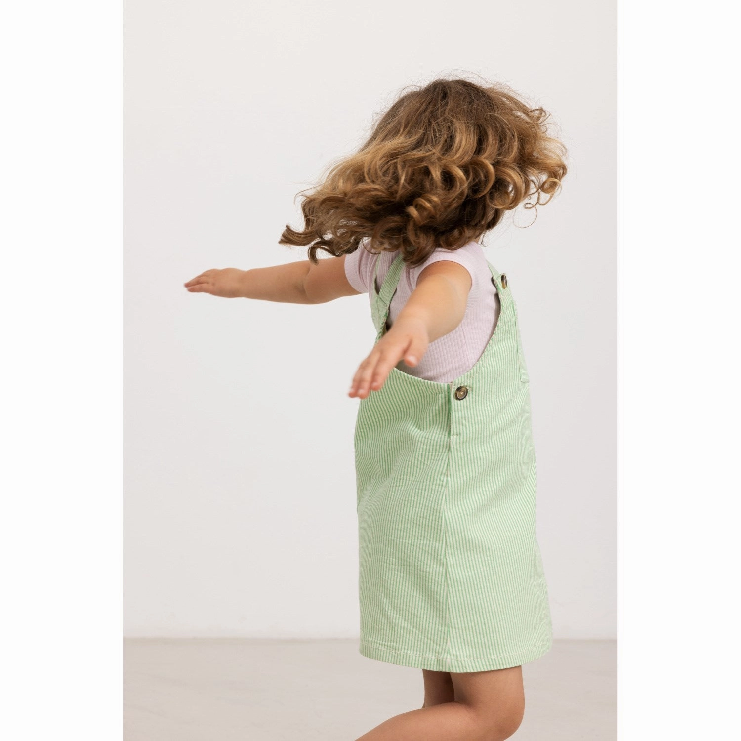 MarMar Soft Denim Cale Green Stripe Dalma Dress Modern Twist Urban Cool