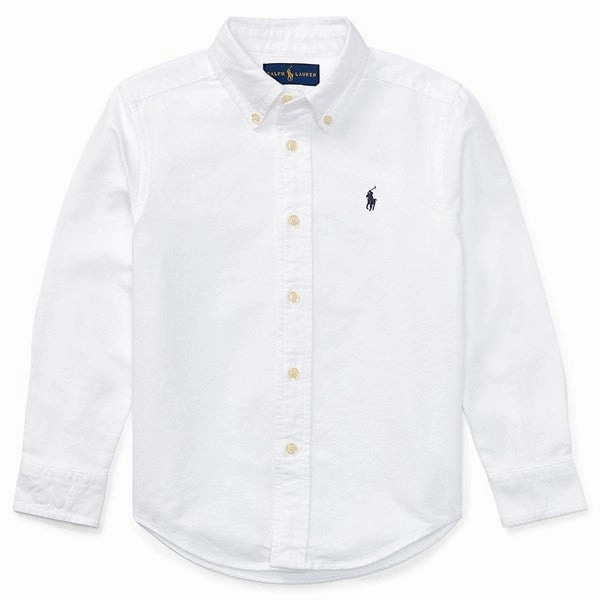 Ralph Lauren Baby Boy Long Sleeved Shirt White Youthful Vibe Perfect Fit