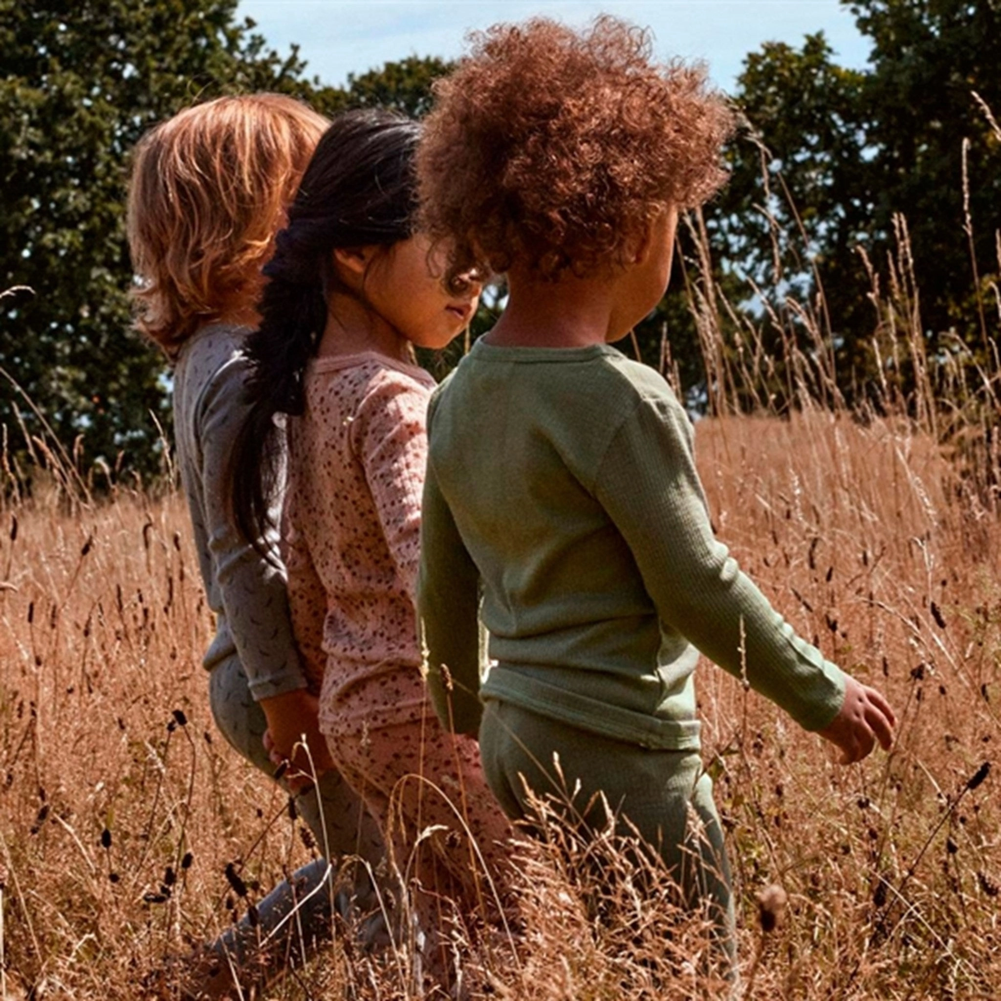 Lil'Atelier Oil Green Fable Slim Wool Blouse Versatile Layering Piece