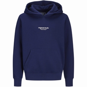 Drop Shoulder Design Jack & Jones Junior Ocean Cavern Vesterbro Sweat Hoodie Noos