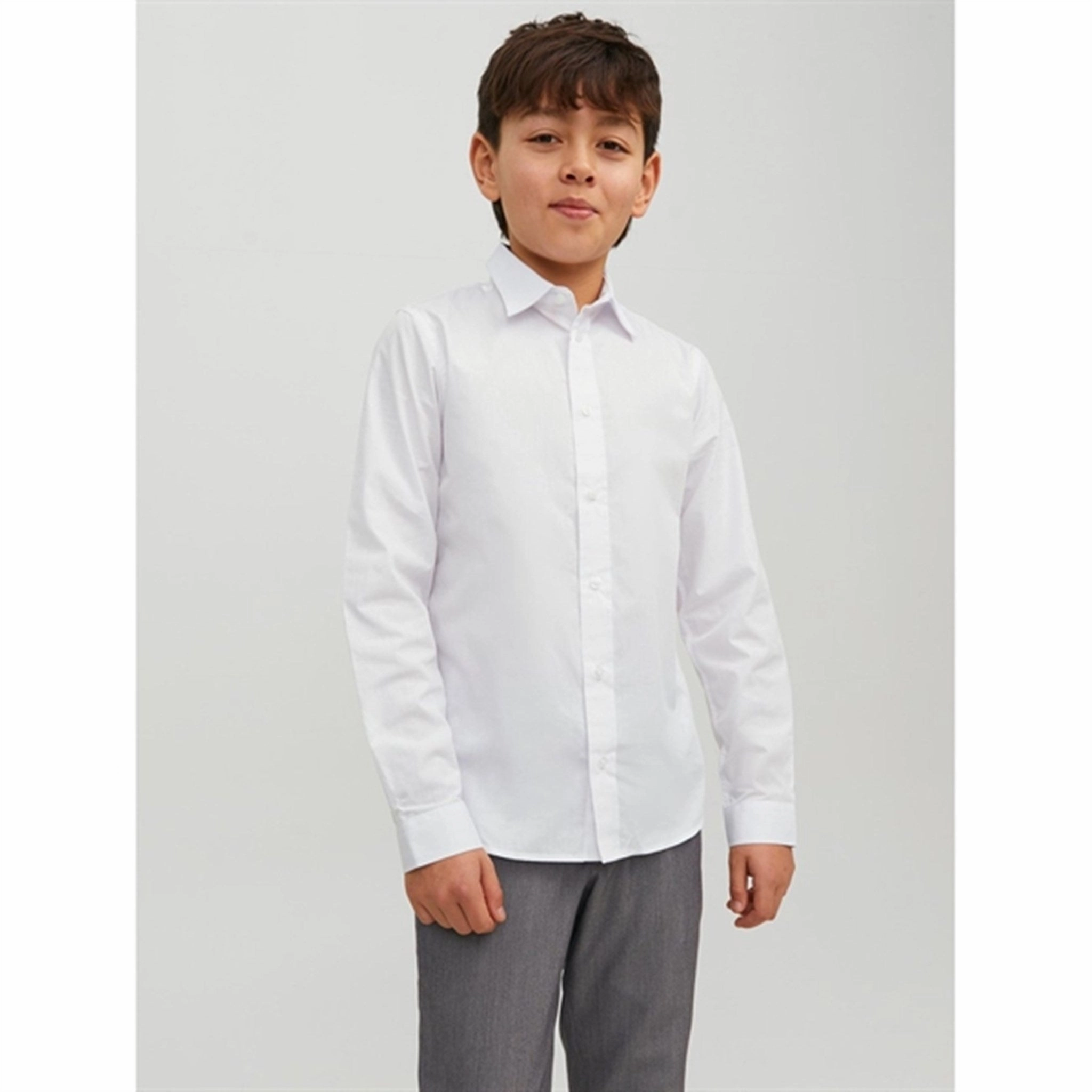 High-End Fabric Youthful Style Jack & Jones Junior White Joe Shirt Noos