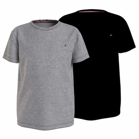 Tommy Hilfiger Medium Grey Ht/Black 2-Pack Tee Ss Daily Comfort