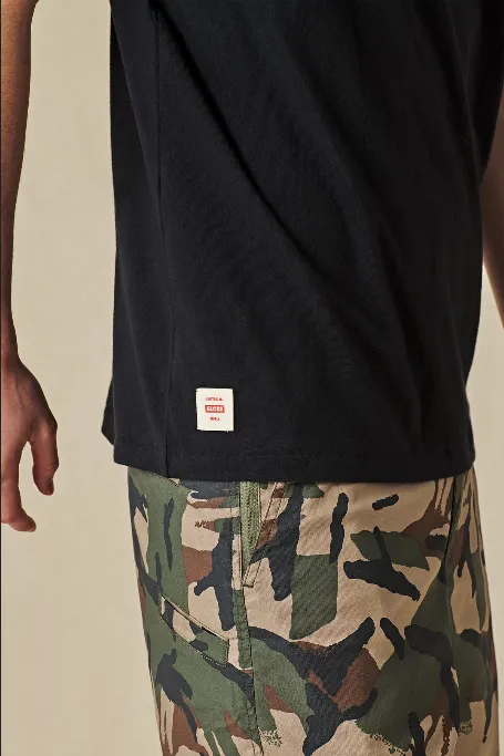 Comfortable Casual Globe maglietta manica corta da uomo Living Low Velocity Tee GB02130000-BLK nero