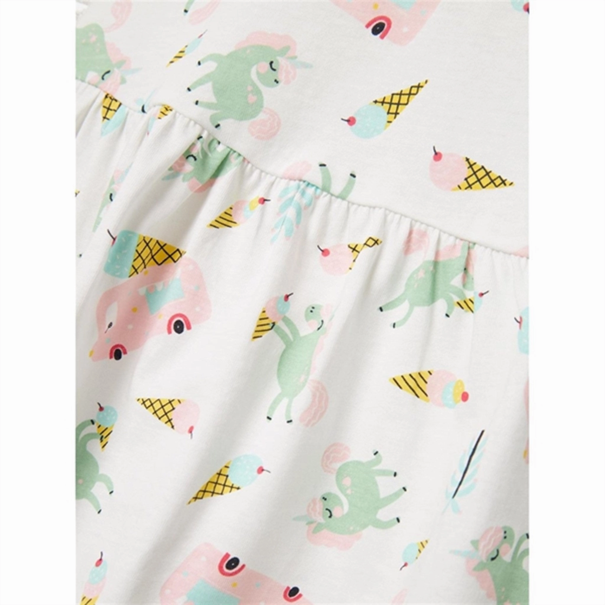 Artistic Shape Elegant Fabric Name it Bright White Unicorn Vigga Dress Noos