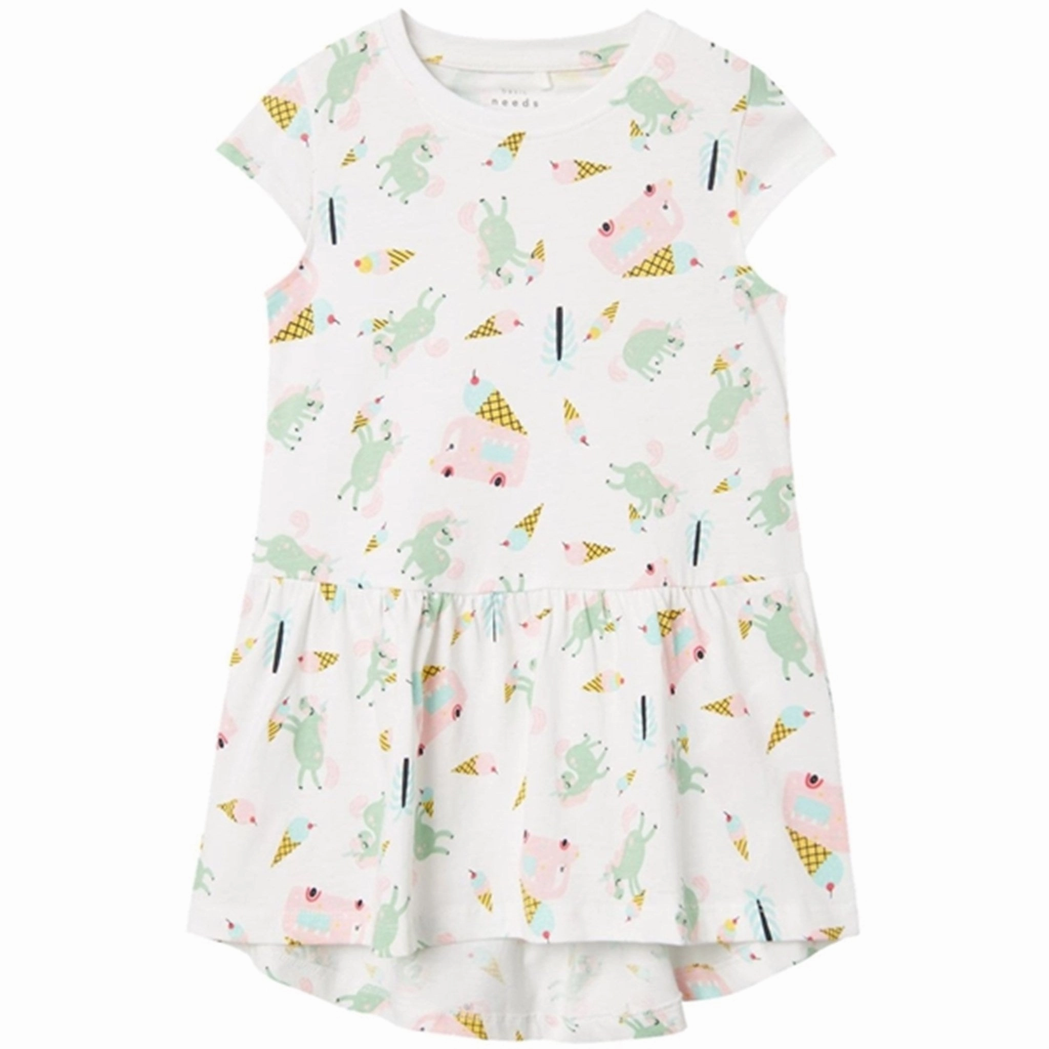 Calm Movement Name it Bright White Unicorn Vigga Dress Noos