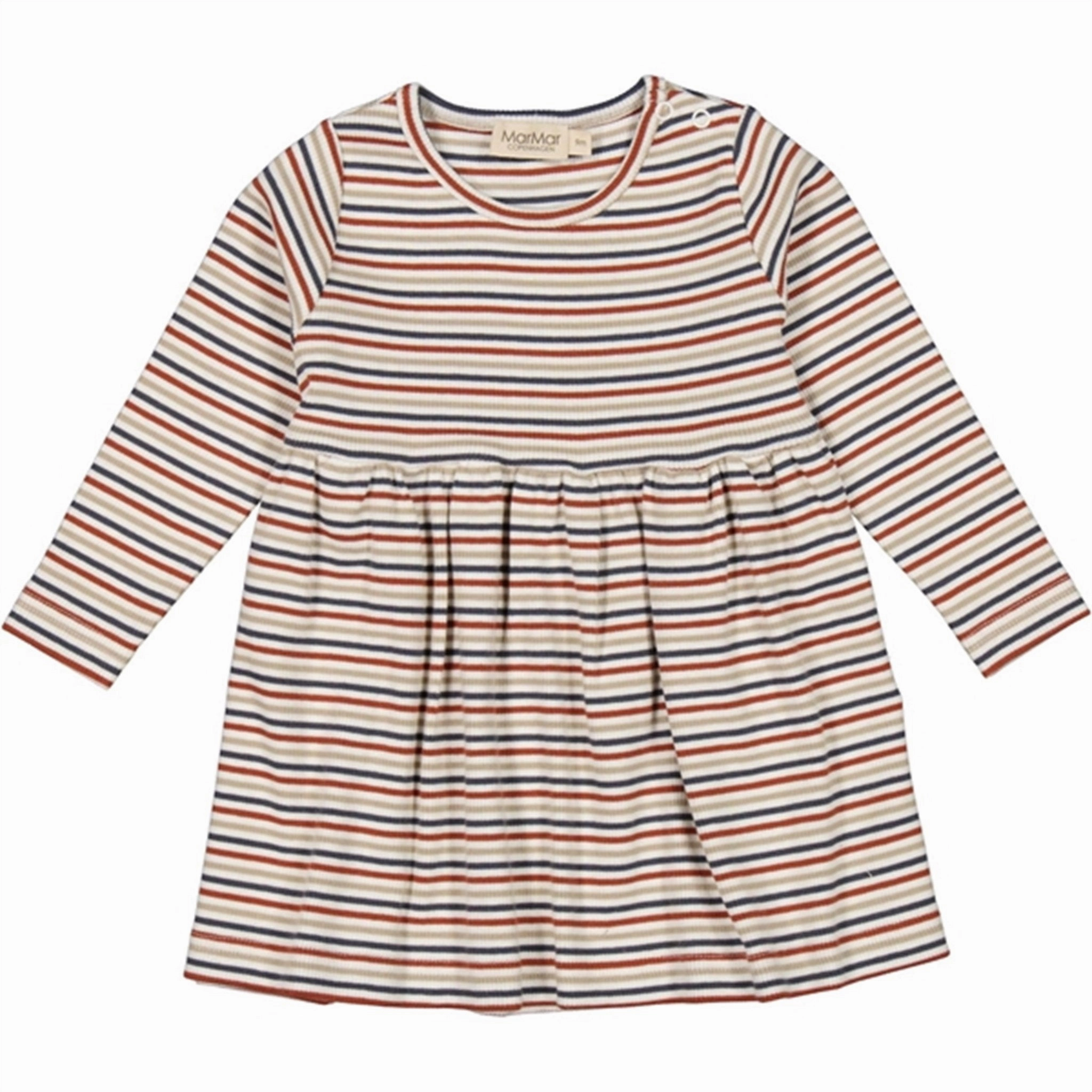 Balanced Texture MarMar Modal Rib Stripe Mix Denka Dress