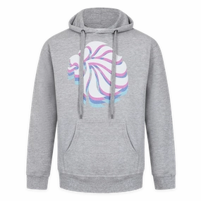 Middle Eastern style Mediterranean style Adult Team GB Stacked Large Lion Hoodie - Grey