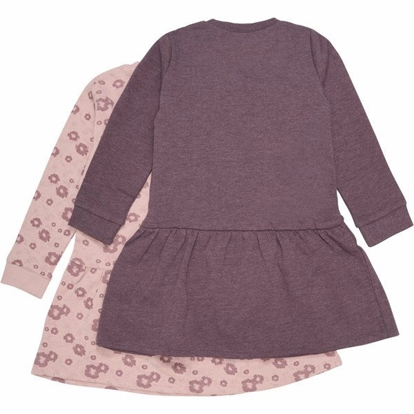 Minymo Misty Rose Sweat Dress 2-pack Gentle Glow All-day Comfort