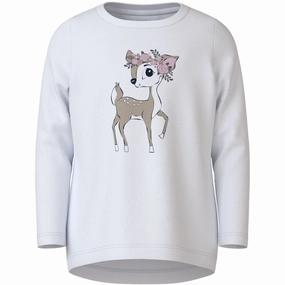 Cruise Collection Name It Bright White Flower Deer Vix Blouse