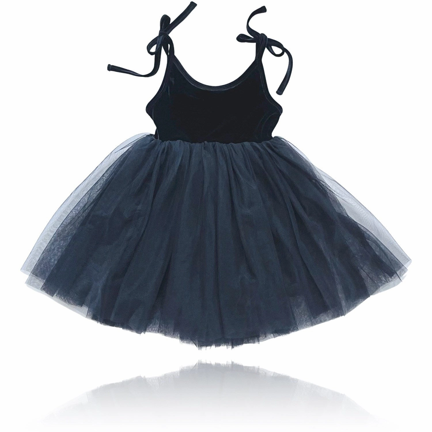 Dolly by Le Petit Tom Black Dolly Universe Velvet Cosmic Strings Tutu Dress Eco-Lining