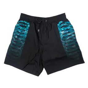 Adjustable Drawcord Propaganda costume Boxer da uomo Ribs Swimtruk 624 nero verde acqua