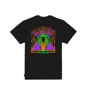 Comfy Choice SeamlessConstruction Propaganda maglietta manica corta con stampa Triangle Cobrahm 889-01 nero