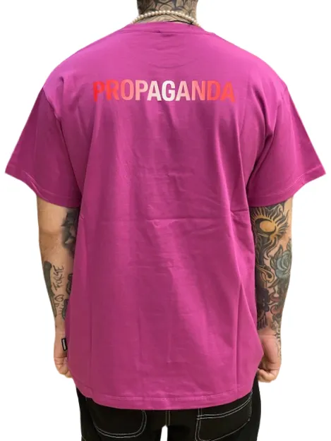 Propaganda maglietta manica corta da uomo con logo Gradient 23SSPRTS679 viola Casual Outfit Comfort First
