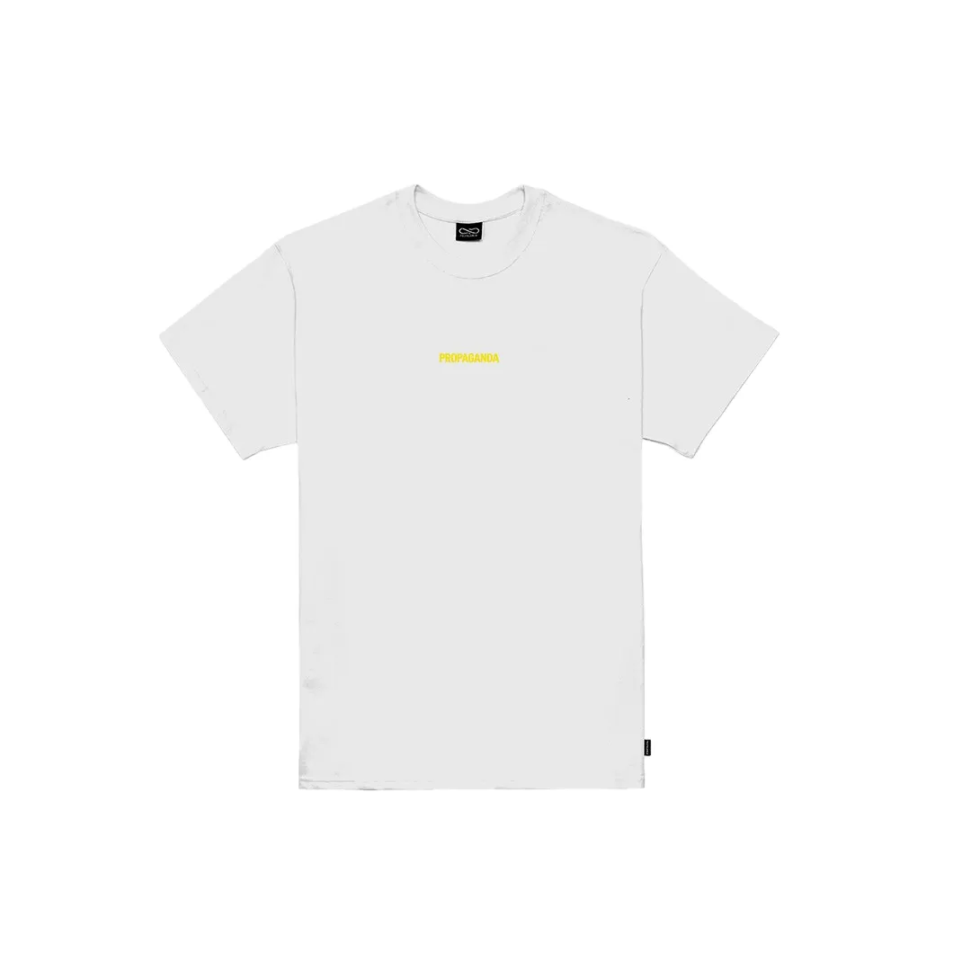 Propaganda maglietta manica corta da uomo con stampa Ribs Skullsnake 886-02 bianco Fresh Outfit