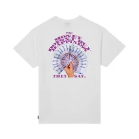 Quick Dry Fabric Abstract print Propaganda maglietta manica corta da uomo Happiness 25SSPRTS917 bianco