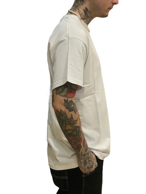 Propaganda maglietta manica corta da uomo Ribs 23SSPRTS695 bianco Glossy Look Versatile Trend