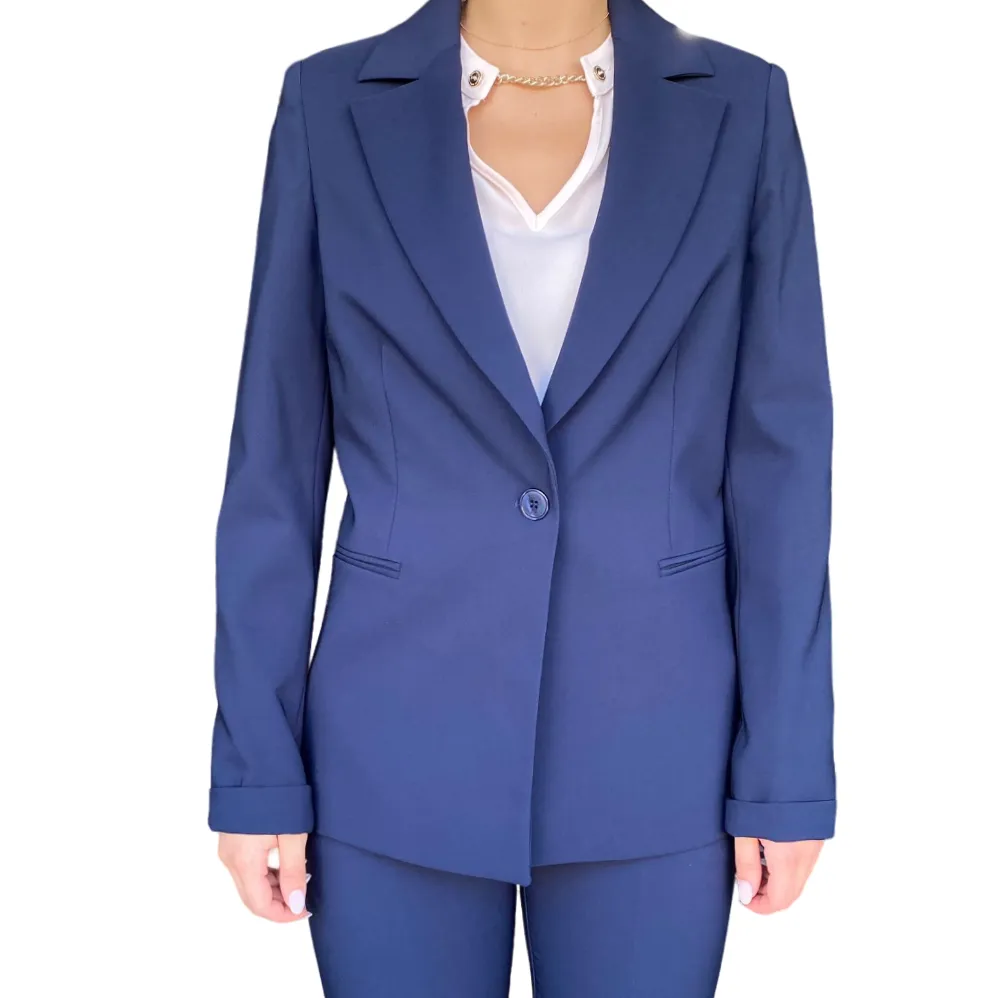 High-Tech Fabric Laura Biagiotti Tailleur Giacca e Pantalone da donna LB2511202 blu