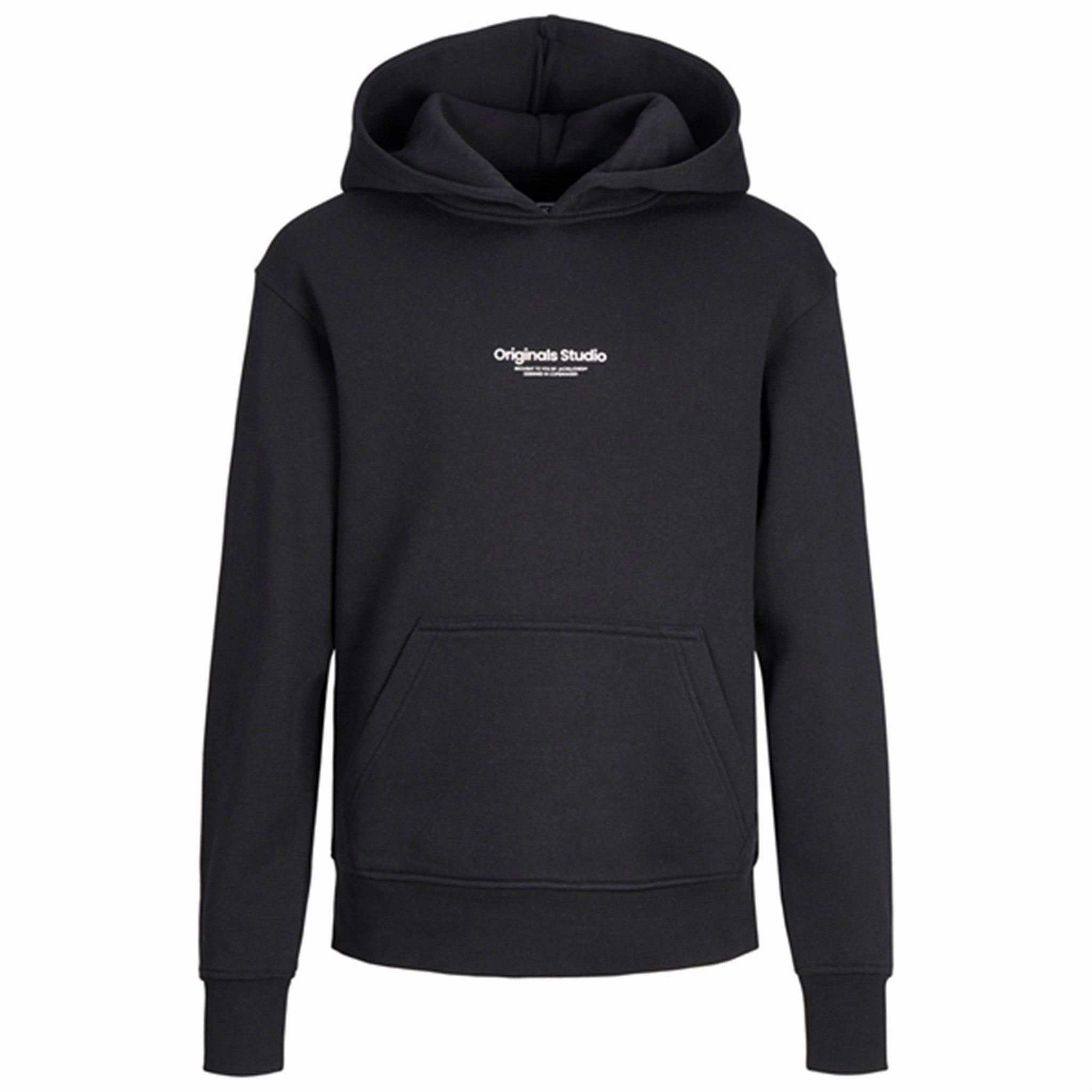 Jack & Jones Junior Black Vesterbro Sweat Hoodie Noos Staycation Essential Back Graphic