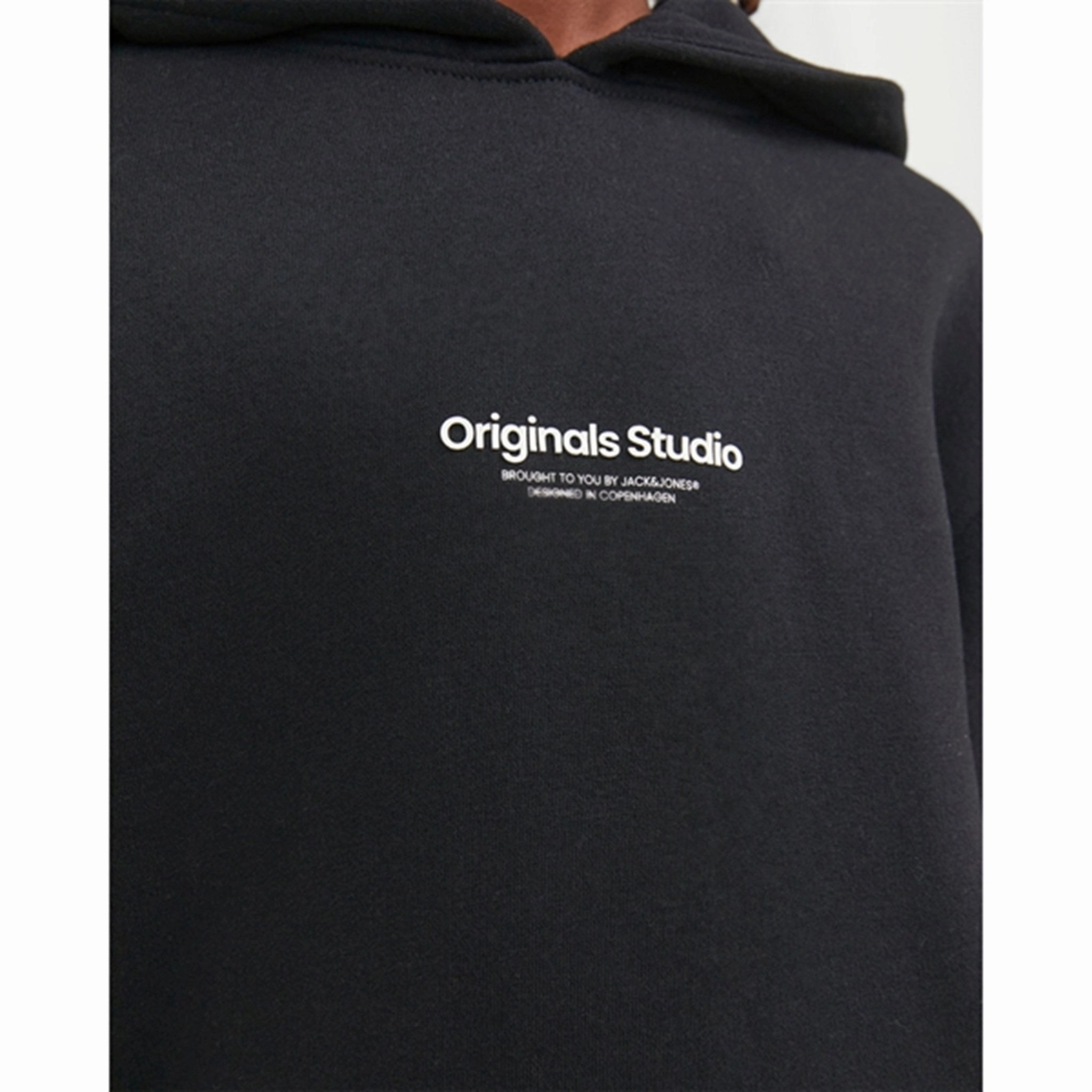 Jack & Jones Junior Black Vesterbro Sweat Hoodie Noos Organic Cotton Blend