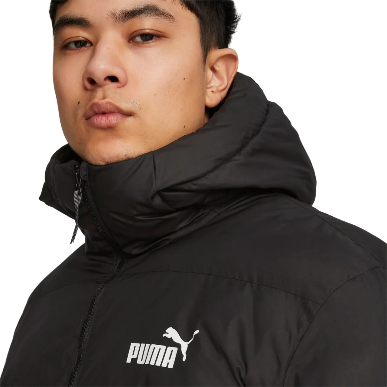 Puma Giacca a piumino sintetico da uomo con cappuccio Power 675389-01 nero Launch