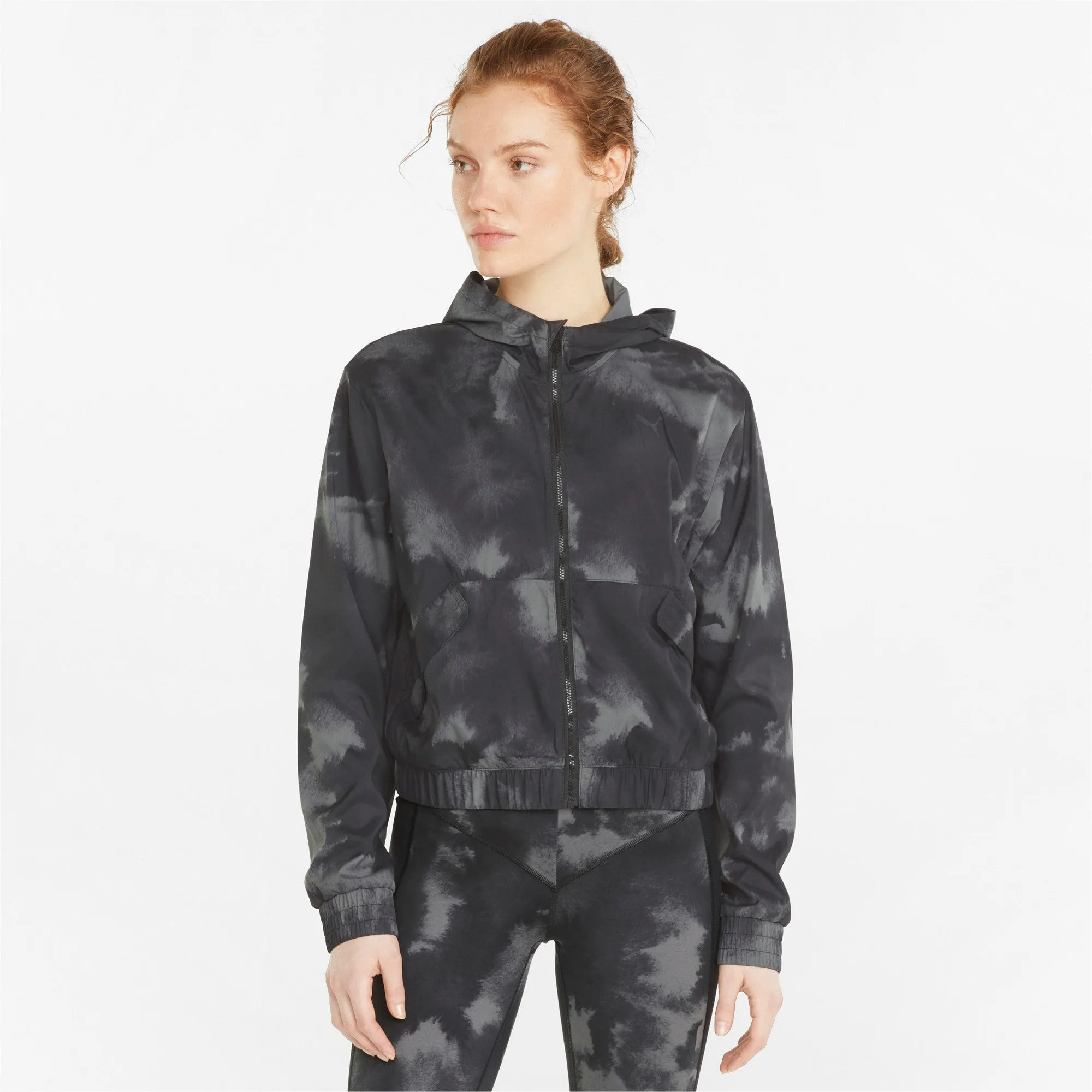 Puma giacca sportiva da donna antivento Train Woven 521621 01 nero exploration