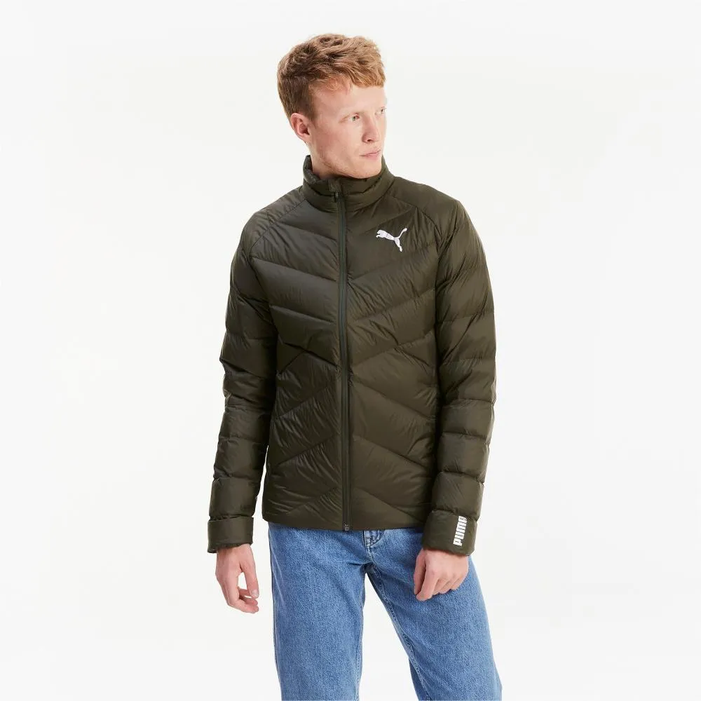 Puma giubbotto bomber da uomo PWRWarm packLITE 600 Down Jacket 582200 70 verde oliva WaterproofSeams Active Use