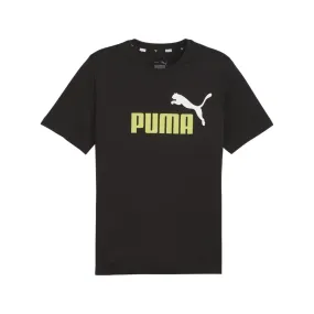 Classic Outfit Style TaglessDesign Puma maglietta manica corta da uomo ESS  2 stampa Logo grande 586759-59 nero-limone
