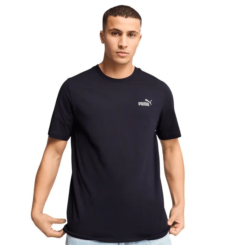 Puma maglietta manica corta da uomo Logo piccolo 682534-16 blu Eco Certified Textile