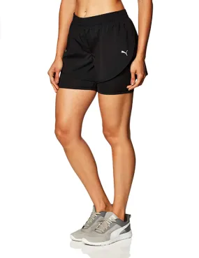 Puma Pantaloncino da corsa 2 in 1 Run Short W 521072 01 black Moisture Wicking Lining Water Repellent Finish