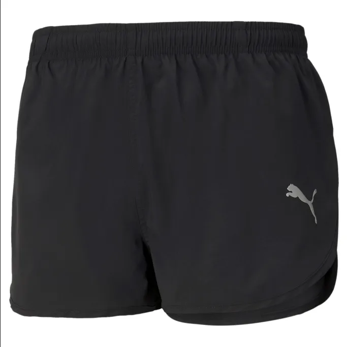 Puma pantaloncino da corsa da uomo Run Favorite Split Short 520214 01 nero Wrinkle Resistant Material