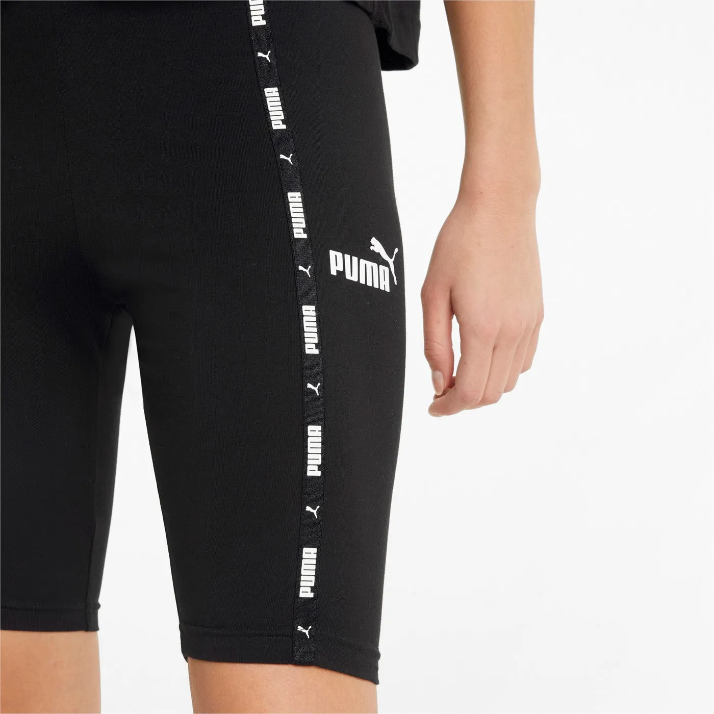 Puma pantaloncino elasticizzato sportivo da donna Power 9" High-Waist Tape 847121 01 nero BreathableWebbing Daytime Style