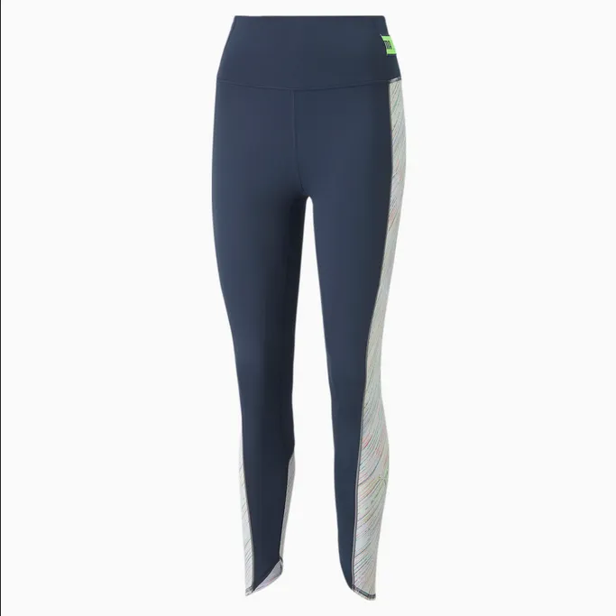 Puma Pantalone da donna da corsa Run High Shine 7/8 521065 02 nero Casual Chic Look Fashion Layer