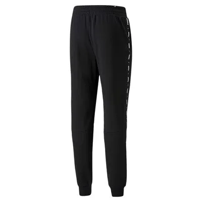 Puma pantalone in felpa con banda laterale e polsino al fondo ESS  Tape Sweatpants FL cl 849042 01 black Easy Care Fabric Finish