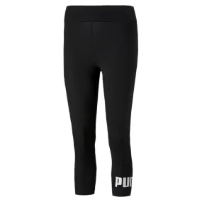 Puma pantalone sportivo da donna ESS 3/4 Logo Leggings 586828 01 black wind power Soft Inner Brushing