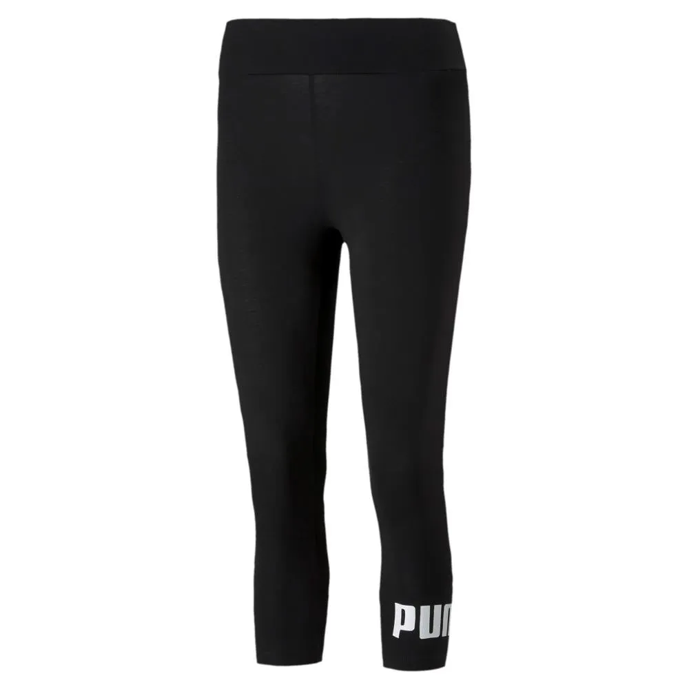 Puma pantalone sportivo da donna ESS 3/4 Logo Leggings 586828 01 black wind power Soft Inner Brushing