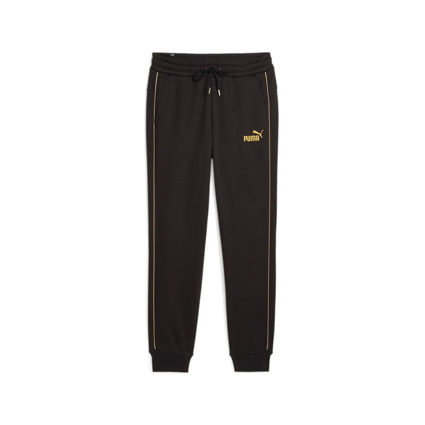 Puma Pantalone sportivo da uomo con polsino Ess  Minimal Gold 680306 01 nero Lightweight insulation