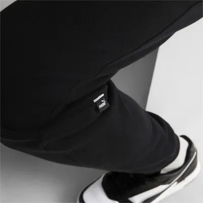Puma Pantalone sportivo da uomo in felpa con polsino al fondo Power 849852 01 nero Timeless Wear Travel Ready Fit