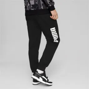 Puma Pantalone sportivo da uomo in felpa con polsino al fondo Power 849852 01 nero Durable Construction
