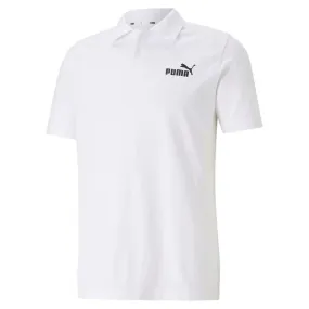 Flexible Ribbed Collar Sun Protection UPF 50 Puma Polo manica corta da uomo in cotone pique 586674-02 bianco