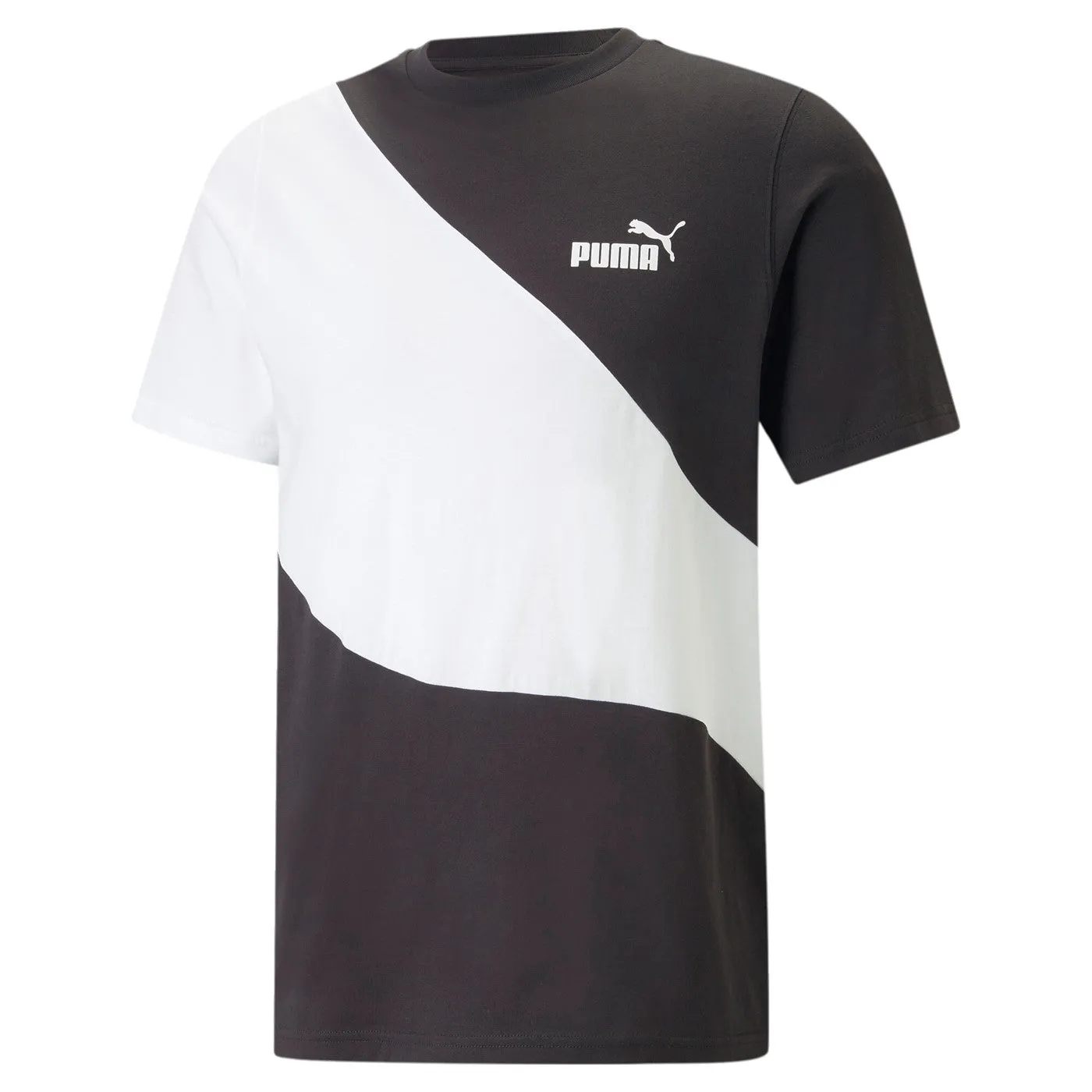 Puma T-shirt da uomo manica corta Power Cat Tee 673380-01 black stain resistant coating