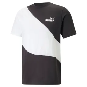 Puma T-shirt da uomo manica corta Power Cat Tee 673380-01 black stain resistant coating