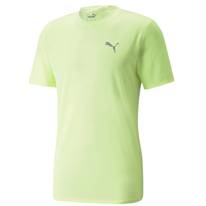 AntiStaticLining Layering Piece Puma t-shirt tecnica da corsa Run Favorite Tee M 520208 37 giallo pallido